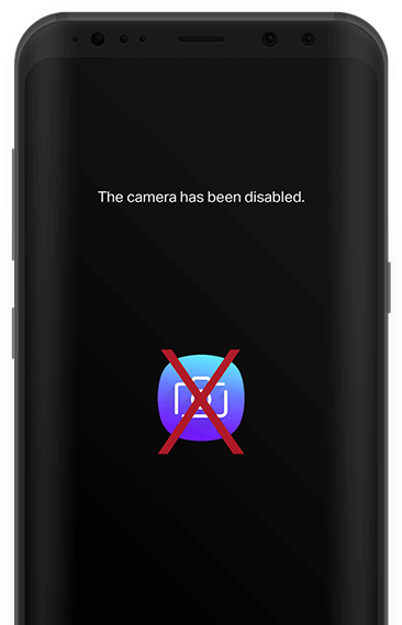 Mobile - The camera has been disabled.